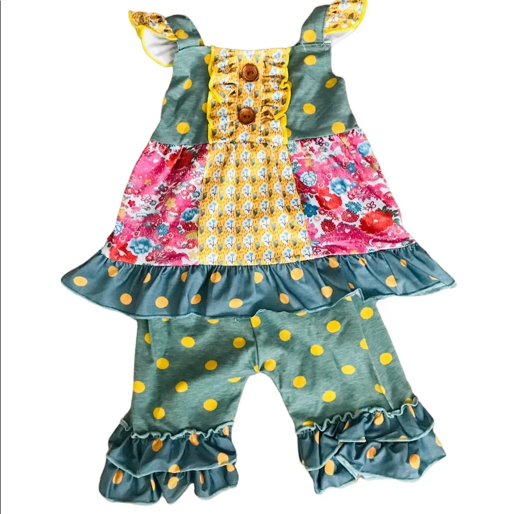 New! Bundle of New Floral A-Line Dress & Shorts & 2 A-Line Dresses 2T